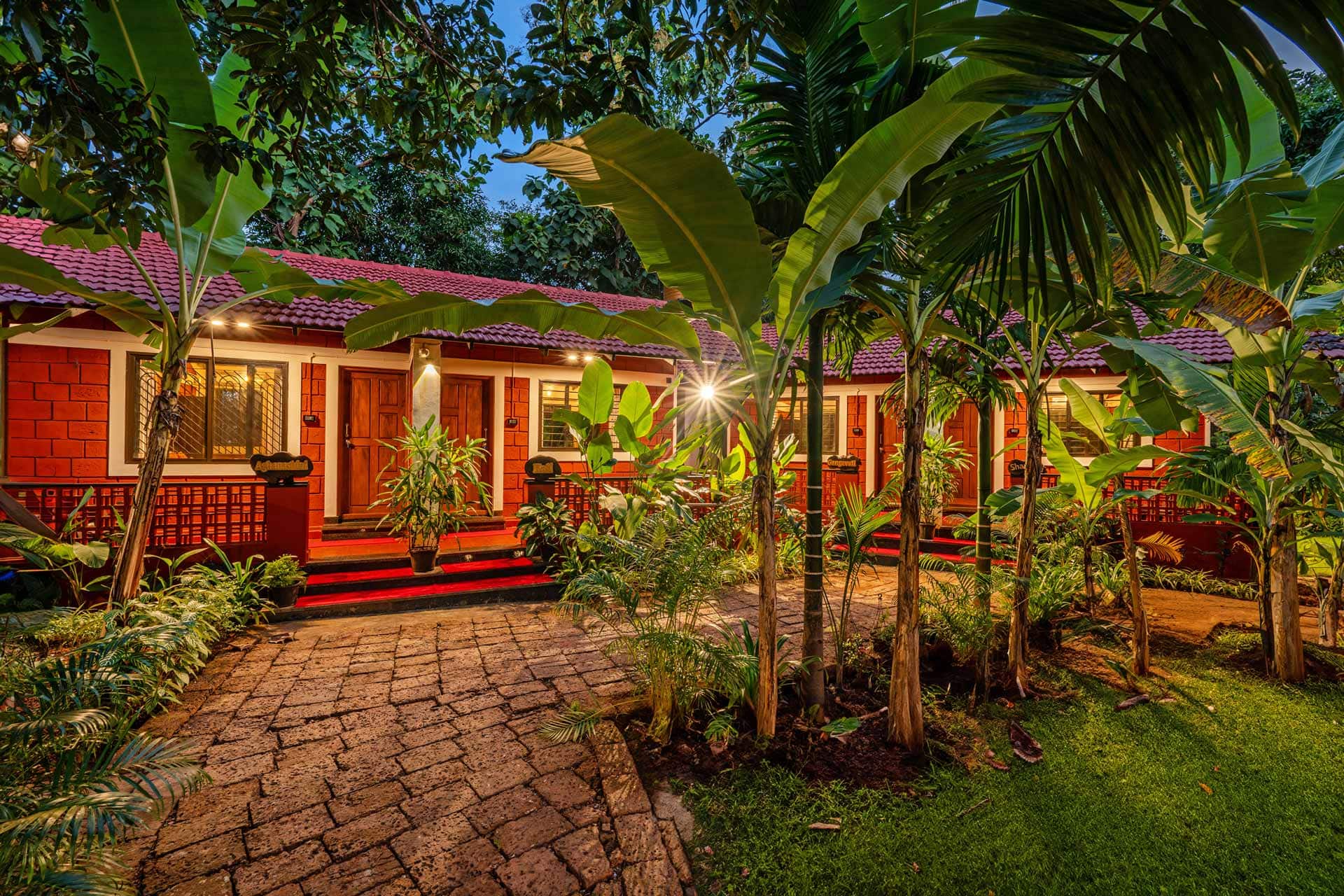 Villa lawn and exterior